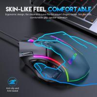 Gaming Mouse 12800DPI 12 Programmable Keys 13 Light Modes RGB-Light Six-Level DPI Playing Game Ergonomic Macro Programming Mecha