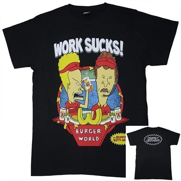 Iconicshirt Bandshirt Beavis and Butthead Work Sucks | Lazada PH