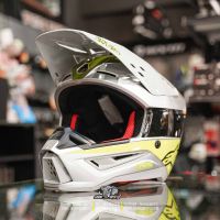 หมวกกันน็อควิบาก Alpinestars รุ่น SM5 ลาย BOND Silver/Yellow Fluo/Military Green Glossy