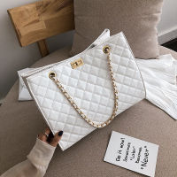 2021 Big Tote Bags for Women Chain Crossbody Bag Diamond Lattice Shoulder Bag Female Large Leather Plaid Shopper Handbags