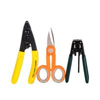 3 in 1 FTTH Splice Fiber Optic Tool Kts CFS-2 Fiber Optic Stripper CP-FB01 cable sheath stripper Kevlar scissors Free shipping