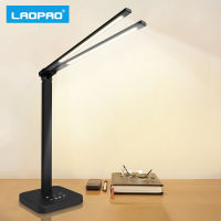 LAOPAO Led desk lamp Double Head Desk Lamp Double Swing-Arm Adjustable Brightness Color Temperature For Reading table lamp