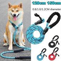 ❃✙﹍ Hot Dog Leash สายจูงไนลอนสะท้อนแสงขนาดกลางขนาดใหญ่ลูกสุนัขทนทานสายจูงเชือกสำหรับแมวขนาดใหญ่สัตว์เลี้ยงขนาดเล็กสายรัด 7 สี