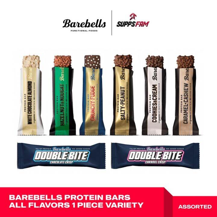 mainit na bentahan Barebells Protein Bar Assorted 55g (1 piece ) 20g