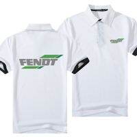 ยี่ห้อ Fendt รถแทรกเตอร์เสื้อโปโลผู้ชายผ้าฝ้ายแขนสั้นเสื้อ T ชายเสื้อสบายๆฤดูร้อนหายใจสีทึบเสื้อโปโล