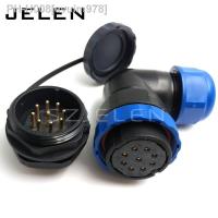 SD28 right angle Waterproof connector 9 pin plug and socket Aviation plug and aviation socket connector IP67 ip68