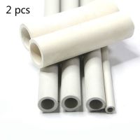 2pcs High Temperature Resistant Corrosion Wear Ceramic Tube Hollow Insulating Burning Pipe 800 degrees