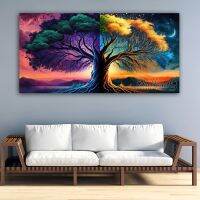 ◆ FULLCANG Large Size Diamond Painting Four Seasons Tree of Life Mosaic Embroidery Sale Landscape Cross Stitch Wall Decor FG1791