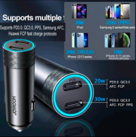 Joyroom JR-CL13 50W Dual Port(PD) หัวชาร์จรถ และมอเตอร์ไซค์ Car Charger หัวขาร์จในรถยนต์ รองรับเทคโนโลยีชาร์จด่วนทุกรุ่น สามารถใช้ได้ทั้ง มอเตอร์ไซด์ , รถยนต์ และ รถบรรทุก(12V.-24V.) พร้อมไฟ Led อ่อนๆช่วยการมองเห็นตอนกลางคืน