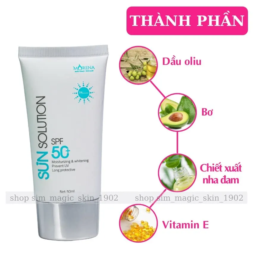 Chính hãng Huyền Phi-Date 2024] Kem Chống Nắng Morena Huyền Phi chỉ số  chống nắng SPF50+ PA++++ Chống Nắng Siêu Đỉnh, Nâng Tone, Thẩm thấu nhanh  không bết rít 