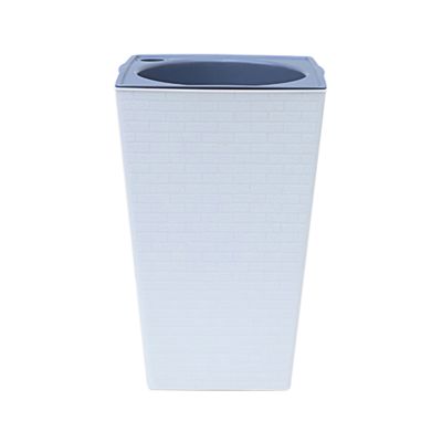 【CC】 Pattern Flowerpot Imitation Metal Plastic Pot And Tall Type Gardening Potted Outdoor
