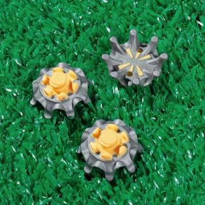 1pc Golf Fast Rotating Nail Twist Reactive Rubber Shoe Spike Spikes Grey / Yellow Soft Spikes
