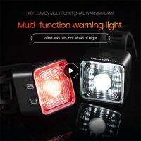 ✟❀♗ New Intelligent Brake Tail Light USB Charge Waterproof Riding Light Bicycle High Lumen Front And Rear Lights Bicycle Headlight