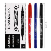 ปากกาหมึกซึม2หัว ปากกาเคมีลบไม่ออก ปากกาเคมีชนิด 2 หัวหมึกสีดำขนาดหัวปากกา 0.5 มม.จำนวน 1 ด้าม(L3-S30)