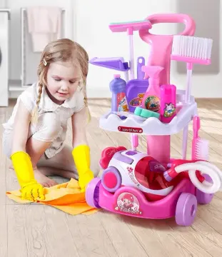 Children's Simulation Cleaning Tools Play House Toys Sweeper Vacuum Cleaner  Mop Dustpan Cleaning Tool Set Toy Combination - Realistic Reborn Dolls for  Sale