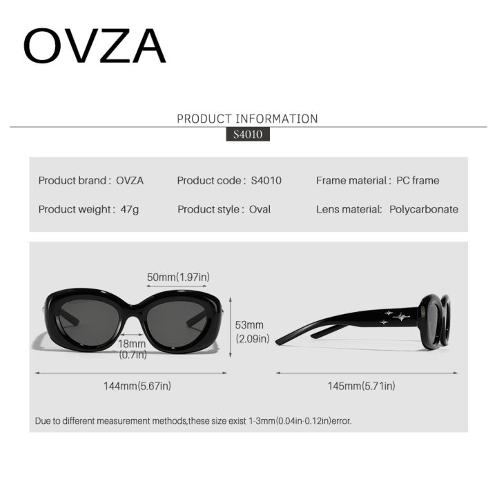 ovza-แว่นตาวินเทจเรโทรออกแบบแบรนด์แว่นตารูปวงรีขนาดใหญ่สำหรับผู้ชาย-s4010ป้องกันรังสียูวี