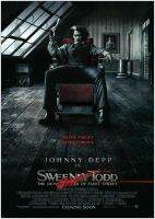 ฟิล์มศิลปะพิมพ์ลาย Sweeney Todd โปสเตอร์ผ้าไหมของตกแต่งผนังบ้าน24X36นิ้ว0726