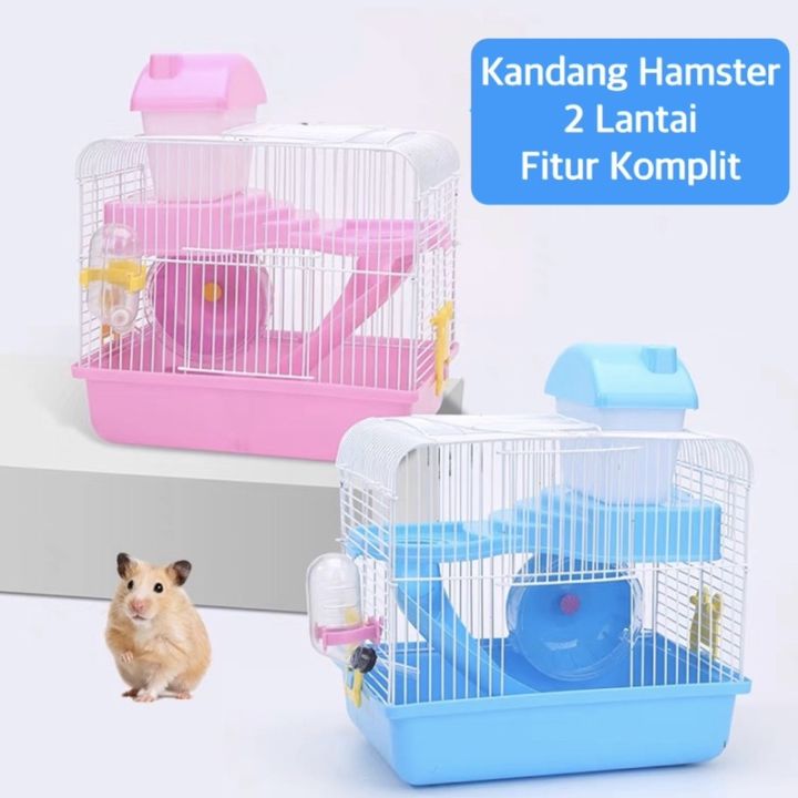 Kandang Hamster 2 Tingkat - Rumah Hemster Komplit - Kandang Hamster ...