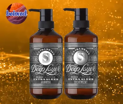 Deep Layer Extra Sleek Shampoo 500/800 ml/Treatment 470/800 g แชมพู ครีมนวดผม สำหรับผมเส้นเล็ก แห้งเสีย