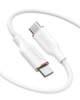 ร้อน, ร้อน★Anker Powerline III Flow, 100W, USB C to USB C Cable 100W, Type C Charging Cable Fast Charge for MacBook Pro 2020, iPad Pro, iPad Air, Galaxy S20, Pixel, Switch, LG, and More