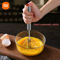 Xiaomi สแตนเลสมือความดันหมุนผสมกึ่งอัตโนมัติกาแฟผสม Eggbeater มือถือผสมครัวทำอาหาร