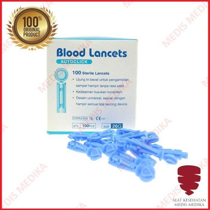Blood Lancet Autoclick 26G Onemed Jarum Darah Bekam 26 G Isi 100 Lazada Indonesia