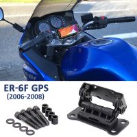 อุปกรณ์เสริมขายึดขาตั้ง GPS ที่จับโทรศัพท์มือถือสีดำสำหรับ Kawasaki ER-6f ER6F 2006 2007 2008ใหม่