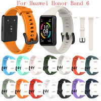 สายรัดข้อมือซิลิโคนสำหรับ Huawei เดิม Honor Band 6สายรัดข้อมือสมาร์ทวอทช์นาฬิกาเพื่อสุขภาพสายรัด Huawei สายสำหรับ Huawei 6เส้นร้อน