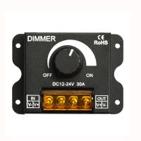 ที่หรี่ไฟแอลอีดี DC12V-24V โรตารี่แผงลูกบิด Manual ติดผนัง PWM 5050สลัว3528เดียวเทปลดแสง