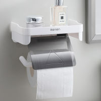 New Wall-mounted Paper Roll Holder Toilet Multi-function Shelf Plastic Waterproof Paper Towel Storage Rack Bathroom Appliances