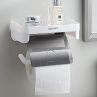 Wall Mount Roll Paper Storage Rack Multi-function Toilet Paper Holder Rack Bathroom Rack Shelves Hardware Bathroom Fixture