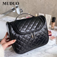 【cw】Woman Bags 2021 Fashion Plaid Handbags Trendy Cosmetic Bag Girls MakeUp Beauty Storage Large Pouch Designer Black Wash Bag !