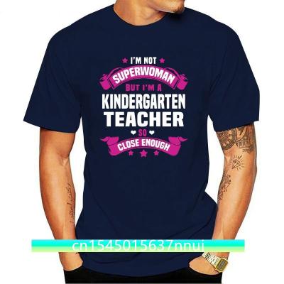 Men T Shirt Kindergarten Teacher Super Gift Shirt Cool Tshirt Tee