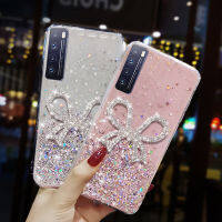 เคสสำหรับ Huawei Nova 7 7 SE เคสโทรศัพท์ประดับพลอยเทียมรูปดาวบนท้องฟ้าระยิบระยับหรูหราเคสซิลิโคนแบบนิ่มสำหรับหญิงสาวเคสป้องกันด้านหลัง