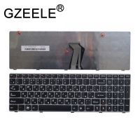 GZEELE ใหม่สำหรับ Lenovo Ideapad G580 Z580A G585 Z585 G590 Z580 G580A N580 N581 N585 N586 P580 P585รัสเซียแป้นพิมพ์แล็ปท็อปสีเทา RU