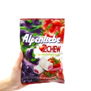 KẸO MỀM ALPENLIEBE HƯƠNG TRÁI CÂY MIX DÂU & NHO  25 VIÊN GÓI