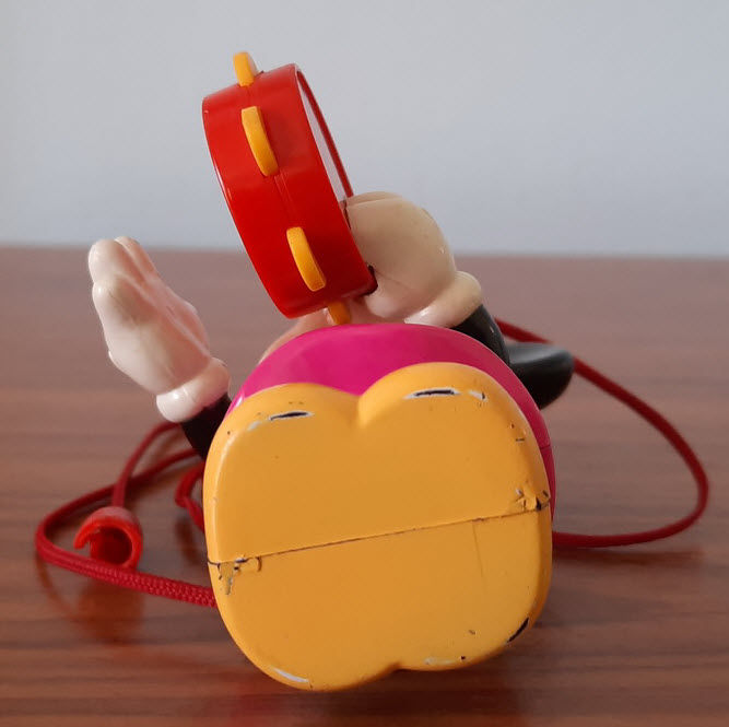 มือสอง-made-in-japan-ตุ๊กตา-minnie-mouse-disney-มินนี่เมาส์-ดิสนีย์-toybox-ดึงเชือกเพื่อไขลานให้ตีกลองได้-ฟิกเกอร์-figure-model