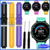 1 * สายรัดซิลิโคนสำหรับผู้เบิกทางGarmin 220/230/235/620/630/735 สายนาฬิกาซิลิโคนสายรัดข้อมือสีทึบ