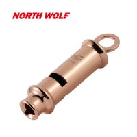 Rose Gold Outdoor Survival High Frequency Emergency Whistle Pure Copper Double Chamber Super Volume Gift Box Survival kits