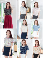 Narinari : MT3721 Overlap Collar Blouse 818