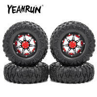 YEAHRUN Metal Alloy 2.2 inch Beadlock Wheel Rims and 120mm OD Rubber Tires for Axial Wraith TRX-4 110 RC Crawler Model Car Part