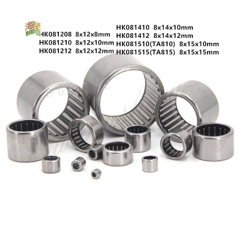 10pcs HK081212 HK0812 Double Way Needle Bearing 8mm x 12mm x 12mm 