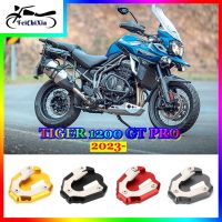 ✳คอส♚สำหรับ TIGER 1200 GT PRO 2023- Tiger 1200gt Pro อุปกรณ์เสริมรถจักรยานยนต์ชั้นวางขาตั้งจอดรถแผ่นฐานวางด้านล่าง