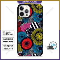 Marimekko 2833 กรณีโทรศัพท์มือถือ iPhone 14 Pro Max / iPhone 13 Pro Max / iPhone 12 Pro Max / Samsung Galaxy Note10 Plus / S22 Ultra ฝาครอบป้องกันการตก