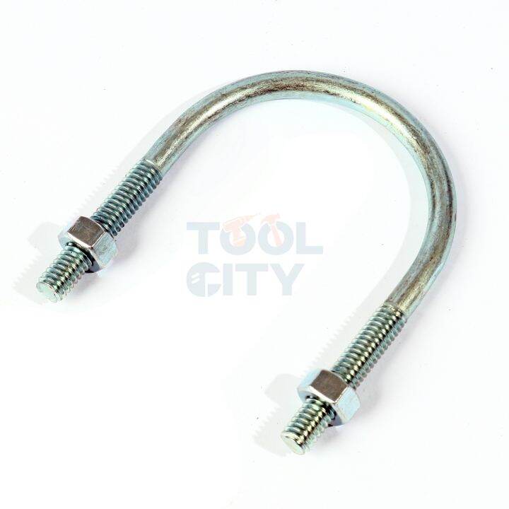 SET ยูโบลท์เหล็กรัดท่อ 2 นิ้ว (UBolt) น็อตตัวยู พร้อมตัวน็อตสองตัว ใช้