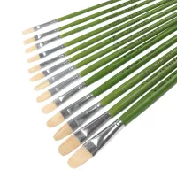 6pcs Oil Acrylic Watercolor Bristle Paint Brushes 100% Natural Chungking Hog Hair Filbert Paint brush Set Cups  Mugs Saucers