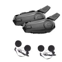 4Pcs Bluetooth Intercom Motorcycle Full Helmet Bluetooth Headset for 2 Intercomunicador Wireless Headset