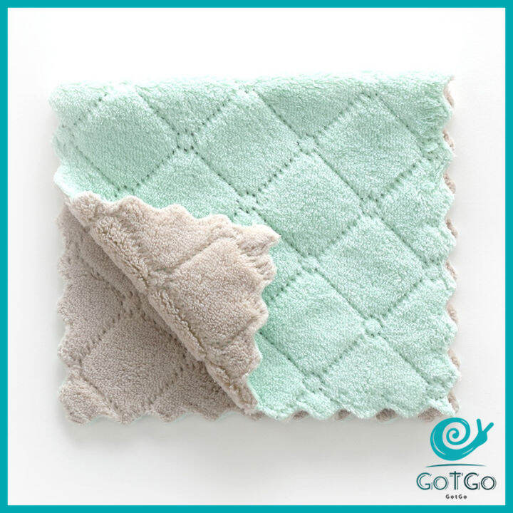 gotgo-ผ้าอเนกประสงค์-ผ้าเช็ดจาน-ผ้าไมโครไฟเบอร์-clean-cloths-มีสินค้าพร้อมส่ง