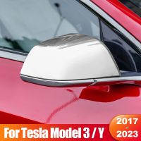 For Tesla Model3 Model 3 Y 2017- 2021 2022 2023 Car Rearview Mirror Side Cover Shell Trim ABS Carbon Fiber Molding Accessories