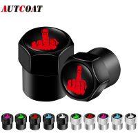 【CW】◙  AUTCOAT 4Pcs/Set Tire Caps Metal Rubber Stem Dust Proof Covers fit for Cars